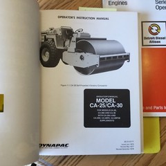 Dynapac CA-25 CA30 PARTS BOOK CATALOG OPERATION MAINTENANCE MANUAL VIB COMPACTOR