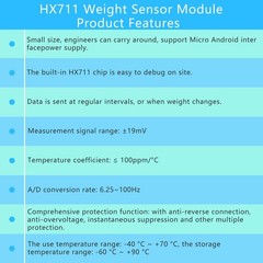 EC Buying HX711 Digital Load Cell Module, 2.16 x 1.38 x 0.47 inches, Black