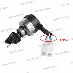 AGT Starter Ignition Switch with 2Keys for H15R Digger Mini Excavator Attachment