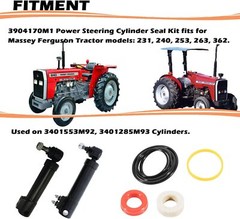 Power Steering Cylinder Seal Kit for Massey Ferguson 231 240 253 263 362 Tractor