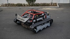 Remote controlled lawn mower, 22 hp gasoline engine, off-road, tracked.New
