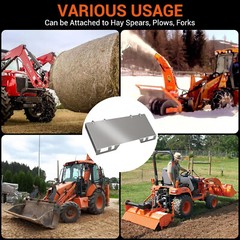 1/4″ 1/2″ 3/8″ Skid Steer Mount Plate Universal Adapter Loader Quick AttachPlate