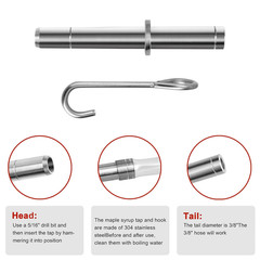 Stainless Steel Maple Syrup Tapping Kit, Maple Tree Taps, Spiles for Tapping Tre