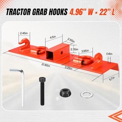 Tractor Grab Hooks Heavy Duty Bolt On Compact Tractor Bucket Hooks 2″ Receiver