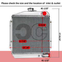 3-ROW ALUMINUM TRACTOR RADIATOR FITS YANMAR 3TNE74 DIESEL #119621-44500