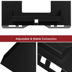 Universal Skid Steer Quick Attach Plate Adapter 1/4″ Steel w/ 2″ Hitch Receiver