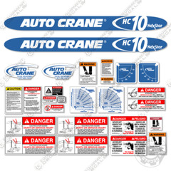 Fits Auto Crane HC10 Decal Kit Crane Truck – 7 YEAR OUTDOOR 3M VINYL!