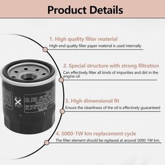 Oil Filter for BRUIN 350 KODIAK 400 450 WOLVERINE GRIZZLY 660 RHINO Size: 1pc
