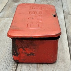 OEM Case Tractor Embossed Orange Tool Box Read