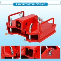 2″ Forklift Hitch Receiver Dual Pallet Forks Trailer Towing Adapter Attachment