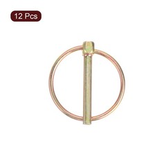 12Pcs 3/16″ x 1-1/2″ Linch Pin with Ring Carbon Steel Zinc Plated Color Zinc