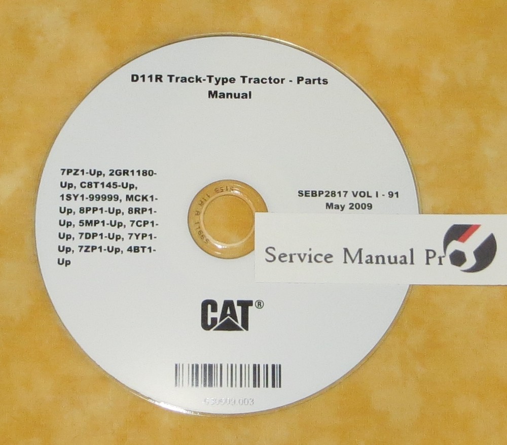 SEBP2817 Caterpillar D11R Track Type Tractor Dozer Parts Manual Book CD