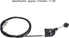 Excavator Throttle Cable Universal Replacement 11.5Ft for Heavy Equipment Parts