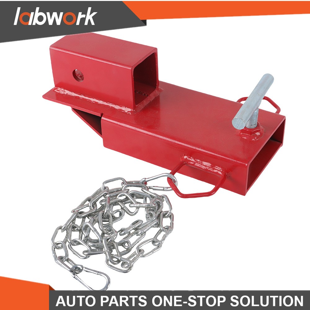 Labwork 2″ Clamp On Forklift Hitch Receiver Pallet Fork Trailer Towing Adapter