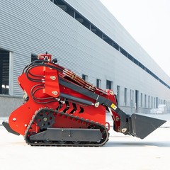 2645lbs Tracked Mini Skid Steer Loader 3-Pumps Dual Level Operation 23HP Engine