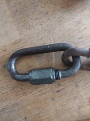 Heavy 1 inch hitch pin 6 inches long with 16 inch chain