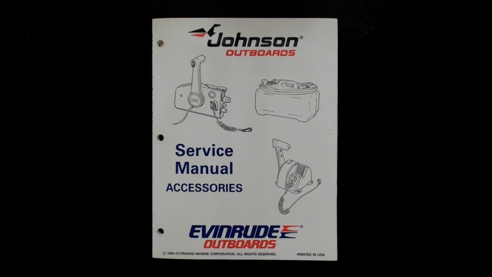 Johnson Evinrude Outboards Accessories Service Manual 1994 OMC Parts