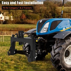 3000LBS Steel 3 Point Quick Hitch W/ 2″ Receiver Hitch For Cat 1 & 2 Tractors