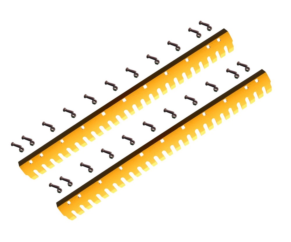 2 – Common 5ft Heat Treated Curved Serrated Grader Blade 7D-4508S, 5/8″x6″x60″