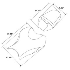 Black Blue Front Rear Rider Passenger Seat For Suzuki GSXR1000 2009-2016