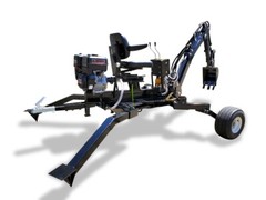15HP 420CC Gas Powered Towable Backhoe Mini Excavator 8′ Foot Reach 12″ Bucket