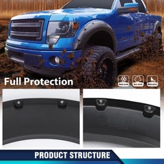 F150 Styleside Textured Riveted Fender Flares 2009-2014 Ford F150 Compatible