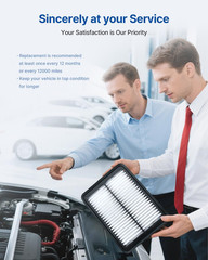 Engine & Cabin Air Filter Fits 2011-2017 CT200h, 10.24″ x 8.82″ x 2.1″