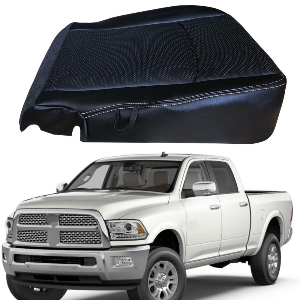 Black Driver Seat Bottom Perforated Cover for 1500 2500 3500 2013-2018