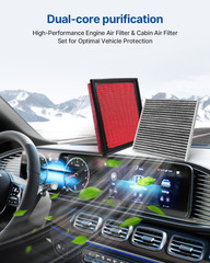 Engine & Cabin Air Filter Fits 2011-2017 CT200h, 10.24″ x 8.82″ x 2.1″