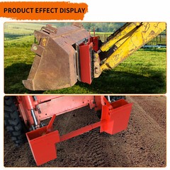 Heavy Quick Attach Conversion Adapter for Tractors & Skid Steers W/ Cross Brace