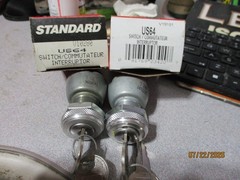 2) NEW OLD STOCK STANDARD ON/OFF KEY SWITCHS #US64 NOS, OPEN BOX, SCREW MISSSING