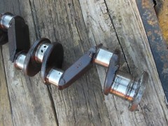 Allis Chalmers D17 AC tractor engine motor crank shaft crankshaft w/ gear *