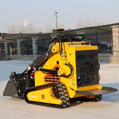New 24HP Mini Skid Steer Loader 4-in-1 Bucket 3-Stage Pump Hydraulic System