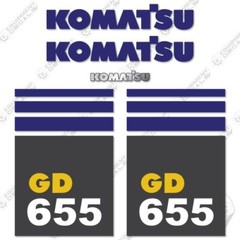 Fits Komatsu GD 655 Decal Set Motor Grader Decals (GD-655)