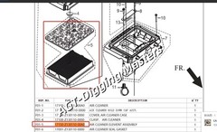 X1 17150-Z130110-00A0 OEM RATO R740D Air Filter Replacement