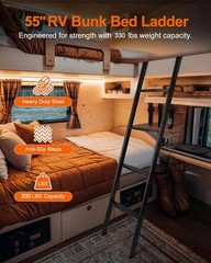 RV Bunk Bed Ladder, 55 Inch Anti-Slip Bunk Ladder, Heavy Duty 330 lbs Max Cap…