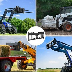 Skid Steer Pallet Fork Frame W/ Receiver Hitch & Spear Sleeves for Bobcat 3000lb
