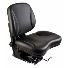 S8302162 Sears Low Back Seat, Black Vinyl w/ Mechanical Suspension Fits Long