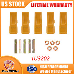 5X J200 Style Backhoe Bucket Dirt Teeth 1U3202 Replacement For Excavator US