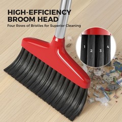 Indoor Outdoor Broom Heavy Duty Floor Sweeper for Kitchen Garage Patio, New, USA