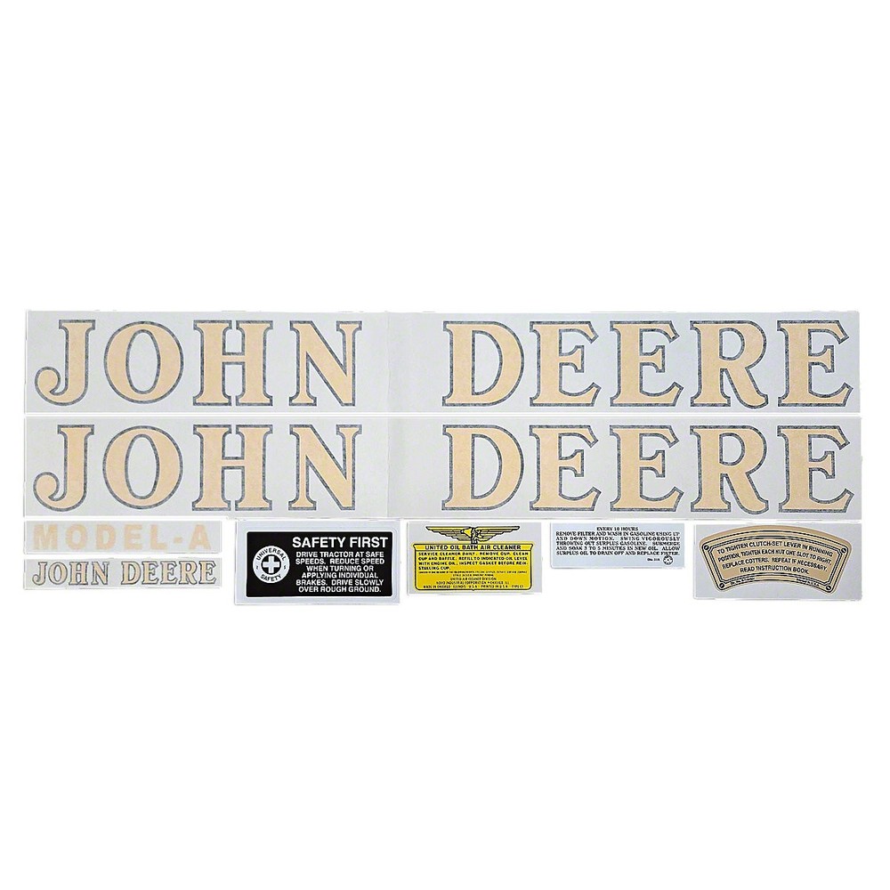Vinyl Cut Decal Set (1941-46) Fits John Deere A Tractors | VJD111