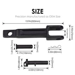A20-6014 Single Tow Hook for Peterbilt & Kenworth w/ Pull Pin Frame Pin A65-6008