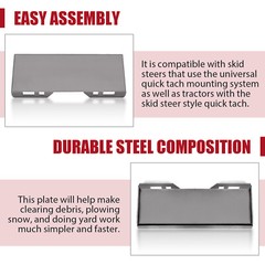 1/2″ thick Skid Steer Mount Plate Adapter Loader Quick Tach Attachment