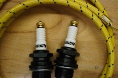 Yellow Black Cloth Copper Core Spark Plugs & Wires Set to fit Early John Deere B