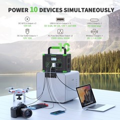 1000W 999Wh Portable Power Station Solar Charger Generator for Back Up Travel