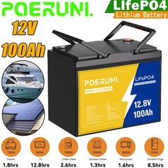 NEW 12V 100Ah LiFePO4 Lithium Battery 1280Wh Built-in 100A BMS 8000+ Cycle Deep