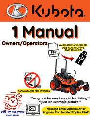 KUBOTA ZERO TURN LAWNMOWER Z251KH MANUAL OPERATORS OWNERS PDF ON USB