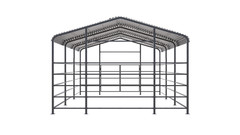 13x20ft Galvanized Livestock Shelter Metal Cattle Shed Steel Barn Horse Goat