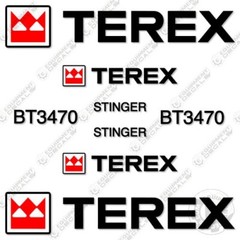 Fits TEREX BT3470 Decal Kit Boom Truck Crane – 7 YEAR OUTDOOR 3M VINYL!