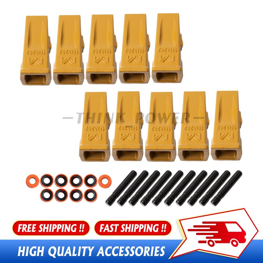 1U3202 Bucket Teeth with Pins 8E6208 Retainers 8E6209 for J200 Series – 10 PK